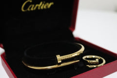 Classic Cartier 2 Pieces Bracelet and Ring Set