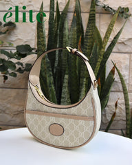 Gucci GG Supreme Canvas Half-moon Small Bag