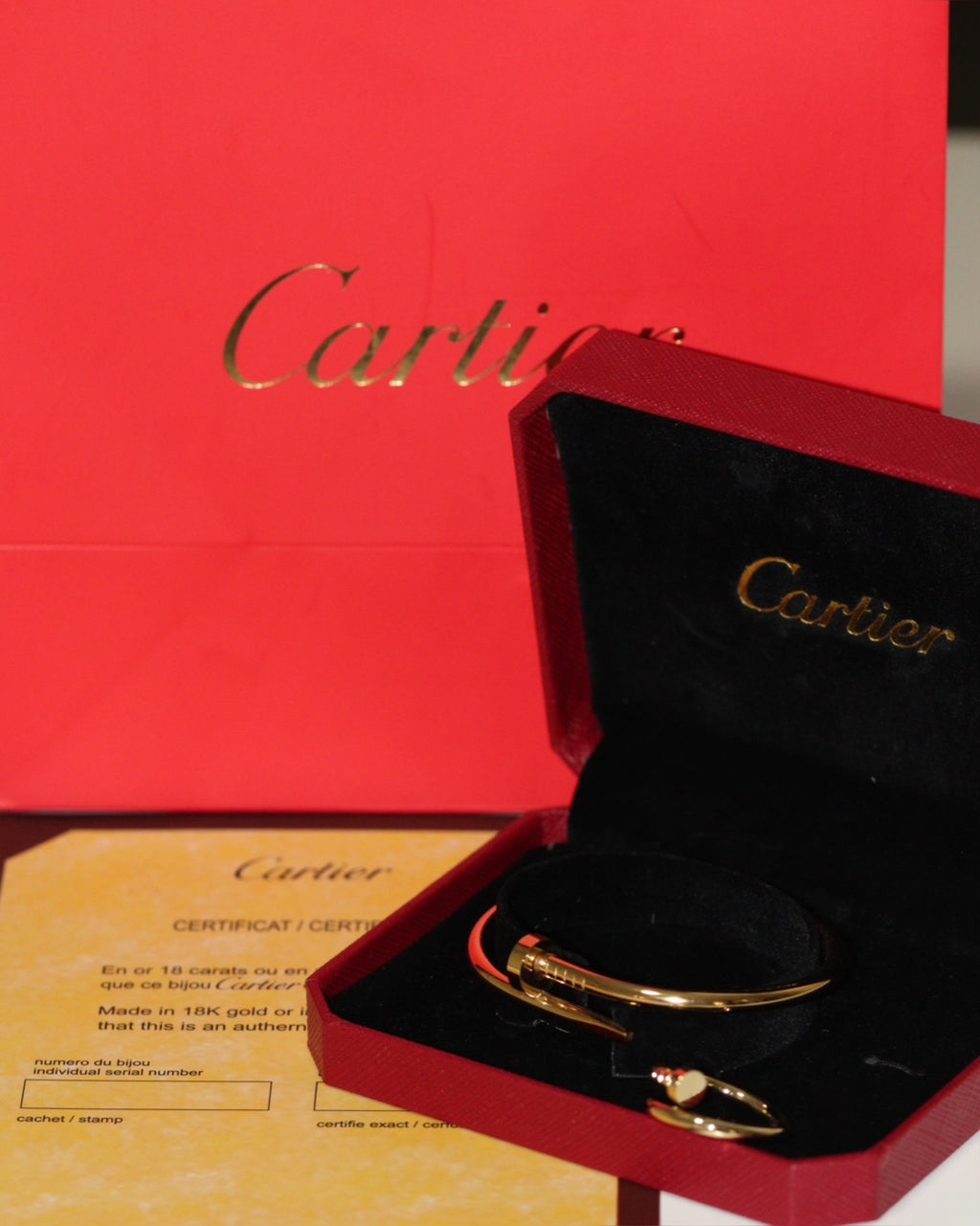 Classic Cartier 2 Pieces Bracelet and Ring Set