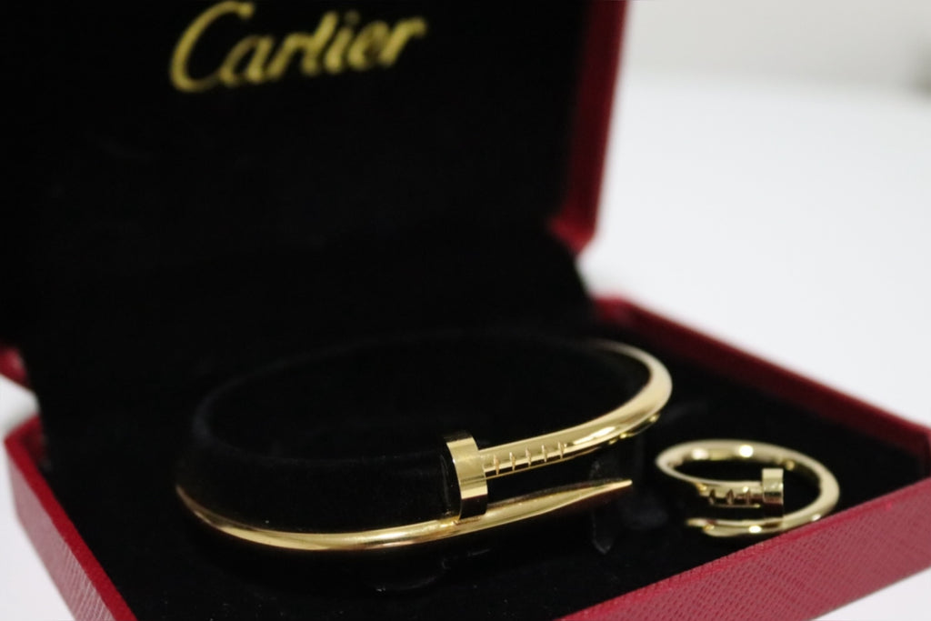 Classic Cartier 2 Pieces Bracelet and Ring Set