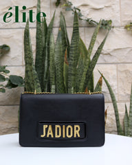 Dior Black Leather J'Adior Chain Flap Bag